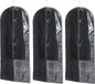 Merkloos / Sans marque 5Five Kleding/beschermhoes - Set van 5x stuks - pp kunststof - met venster - zwart - 135 x 60 cm