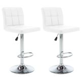 VidaXL Barstoelen 2 st kunstleer wit