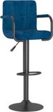 vidaXL Barkruk fluweel blauw