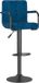 vidaXL Barkruk fluweel blauw