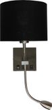 Merkloos Artdelight Quad USB - applique murale avec double interrupteur et port USB - 18 x 11 x 11 cm - 3W LED inclus - acier mat