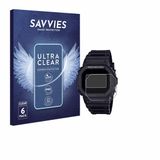 Savvies Screenprotector voor Casio G-Shock DW-5600RL-1 - Folie Beschermfolie transparant 6 Stuks