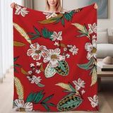 Icecat Couverture en polaire, jeté doux et chaud pour le printemps, légère et luxueuse en microfibre de polyester, décoration élégante pour la maison, cadeau pour lui elle, 60x80 pouces