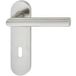 Häfele Garniture de poignée de porte LDH 2171 Acier inoxydable mat Plaque courte, BB-Buntbart