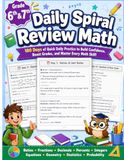 Daily Spiral Math 6th - 7th Grade Workbook