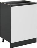 Vicco R-Line meuble bas de cuisine, blanc/anthracite, 60 cm avec 1 porte sans plan de travail