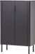 WOOOD Gunnar 2-Deurs Kast - Grenen - Matzwart - 135x85x39 cm