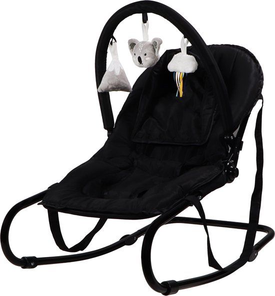 Tryco Koala Kyle Zwart Wipstoel - 9 kg - Schommelframe