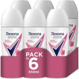 Rexona Advanced Protection Bright Bouquet Anti-Transpirant Roll-On 50 ml – 72 Uur Bescherming – 0% Alcohol – Voordeelverpakking 6 Stuks