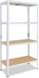 Shelfplaza HOME metalen stellingkast - 200x50x23 cm - wit - 4 planken