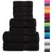 Solund Ensemble de serviettes de qualité supérieure Solund 8 pièces noir