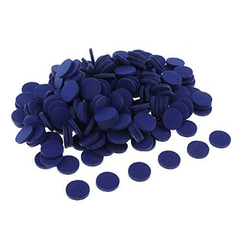 Inzopo 200 stuks 21mm olie pad kleurrijke vilt pads ronde vulling pads voor parfum medaillon ketting hanger armband etherische olie diffuser medaillon accessoires - RoyalBlue RoyalBlue