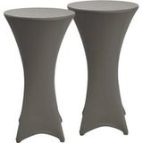 Icecat Stretch Housse Pour Table Haute De Bistrot, Ø70-75cm, Anthracite, Set De 2 Pièces