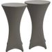Icecat Stretch Housse Pour Table Haute De Bistrot, Ø70-75cm, Anthracite, Set De 2 Pièces
