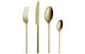 Gerlach 1760 Bestekset voor 6 personen, 24-delige set, gouden bestekset, roestvrij mat, modern, goud