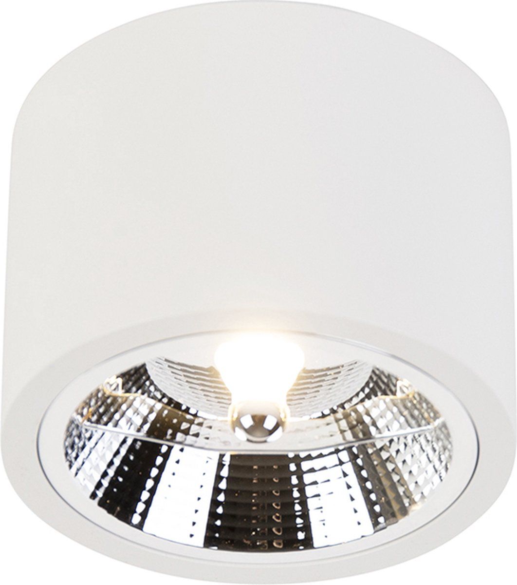 QAZQA Expert - Modern Ceiling Spot | Spot | Surface-mounted Spot - 1 Light - Ø 12 cm - White - Living Room