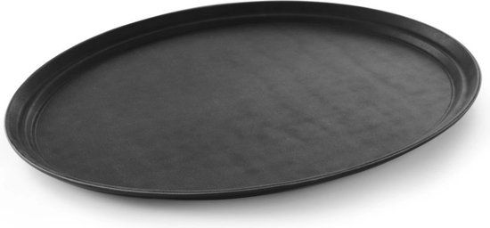 Hendi Dienblad Ovaal XL - Zwart - Glasvezel - Antislip - 73.5 x 60 cm