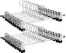 EKEO - Cintres pour pantalons en métal - Pinces réglables antidérapantes - 20 pièces - Argent