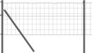 vidaXL Euro-hek met grondbevestiging 10 x 0,8 m pvc-coated staal grijs