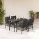 Maison Exclusive - Ensemble de jardin 5 pièces avec coin repas, coussins inclus, en polyrotin noir