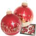 Krebs Glas Lauscha Weihnachtsbaumkugel Heilige Nacht, Weihnachtsdeko rot, Christbaumschmuck (8 St), hochwertige Christbaumkugeln aus Glas, mundgeblasen