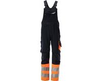 Mascot Safe Supreme Amerikaanse overall met kniezakken 15669-860 - donkermarine/hi-vis oranje - C48