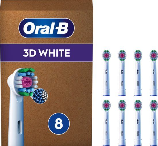 Oral-B 3D White Pro Opzetborstels - 8 stuks