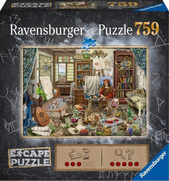 Ravensburger Escape Puzzle Da Vinci Artists Workshop - 759 Piece Jigsaw Puzzle - Ages 12+