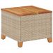 vidaXL Tuintafel 45x45x37 cm polyrattan en acaciahout beige