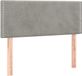 vidaXL Hoofdbord 90x5x78/88 cm fluweel lichtgrijs