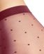 FALKE Dot gedessineerd materiaal ultra transparant 15 DEN panty dames rood - maat M-L