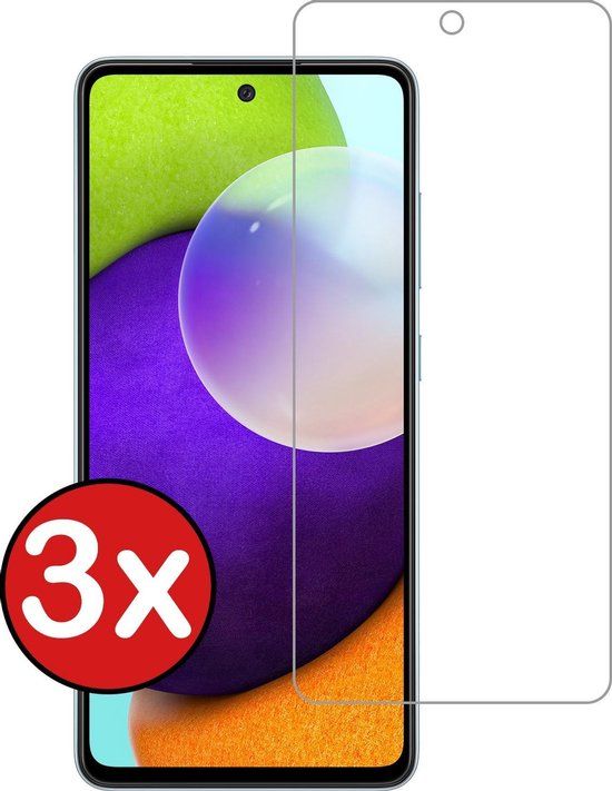 3x Screenprotector voor Samsung Galaxy A52 / A52 5G - Tempered Glass - Blue Light Filter