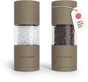 LARS NYSØM Sjæl Zout- en Pepermolen Set - Verstelbare maalgraad - Roestvrijstaal (Taupe Brown)