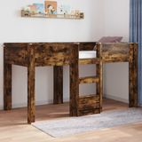 vidaXL Bunk Bed voor Kinderen Gerookt eiken 100 x 200 cm Bewerkt hout