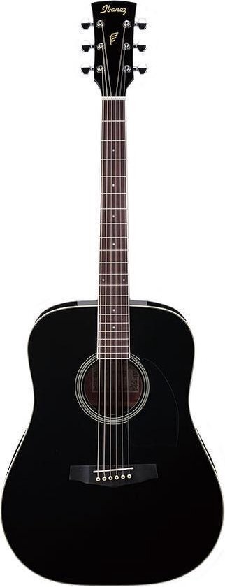 Ibanez PF15-BK dreadnought-model akoestische westerngitaar zwart