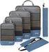 Wan GmbH Cubes de compression avec sac pour chaussures et sac à linge - Ensemble d'organisateurs de bagages pour le voyage - Organisateur de valise extensible - Organisateurs d'emballage pour valises - Cubes d'emballage pour le rangement