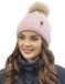 Vivisence Dames Wintermuts - Zachte Brei Met Pompon En Warme Fleecevoering Aan De Binnenkant - Beschermt Tegen Kou En Wind Voor Dagelijkse Stijl En Comfort In De Winter Met Een Zachte Pasvorm - Roze