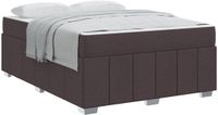 vidaXL Bedframe met matras Donkerbruin 140 x 200 cm Stof