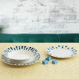 Quid Simetric Blauw Wit Keramisch Servies (18 Onderdelen)