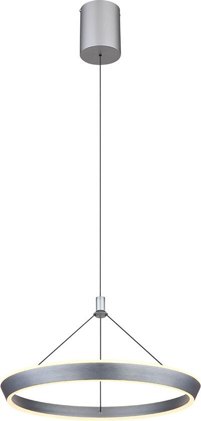 Globo hanglamp Ferra - grijs - metaal - 50 cm - ingebouwde LED-module - 67316