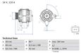BOSCH 0 986 080 140 Alternateur Générateur LiMa 110A 14V pour NISSAN MICRA III (K12) Kubistar Kastenwagen (X76)
