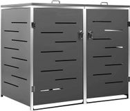 Icecat abri conteneur double 138x77,5x115 cm acier inoxydable