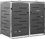 Icecat abri conteneur double 138x77,5x115 cm acier inoxydable