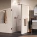 Brauer Void - Carving Nisdeur - Helder Glas - 80 x 200 cm - Omkeerbaar - incl. Glascoating - PVD Koper Geborsteld