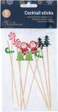 Merkloos / Sans marque Kerst Cocktailprikkers - 10 stuks - 8 cm