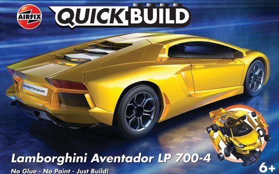 Airfix QUICKBUILD Lamborghini Aventador - Geel Plastic Modelbouwpakket