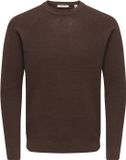 Only & Sons Trui Onshay Reg Ls Structure Crew Knit L 22035132 Demitasse Mannen Maat - XL