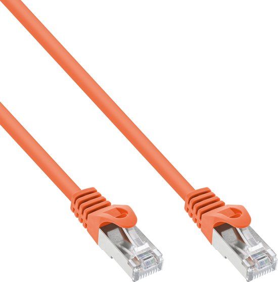 InLine® Patchkabel, SF/UTP, Cat.5e, oranje, 0,5m