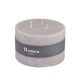 Homea 6bpc022ta kaars cilindrische paraffine taupe 12,5 x 12,5 x 8 cm