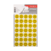 Diversen Tanex Smiling Face holografische stickers klein geel (2 x 35 stuks)